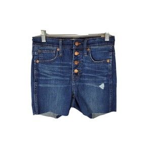 NWT Madewell Size 25 Women's 10" High-Rise Skinny shorts ($135) denim